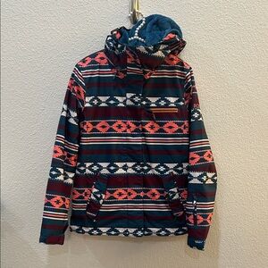 Roxy Jacket Jetty Snowboard Aztec Southwestern Print Women Size S